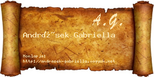Andrásek Gabriella névjegykártya