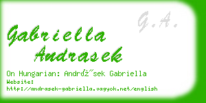 gabriella andrasek business card